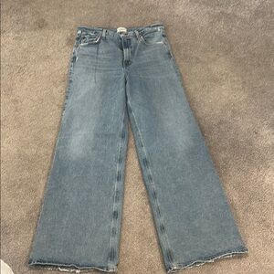 Citizens Of Humanity Blue Flare Wide Leg Jeans